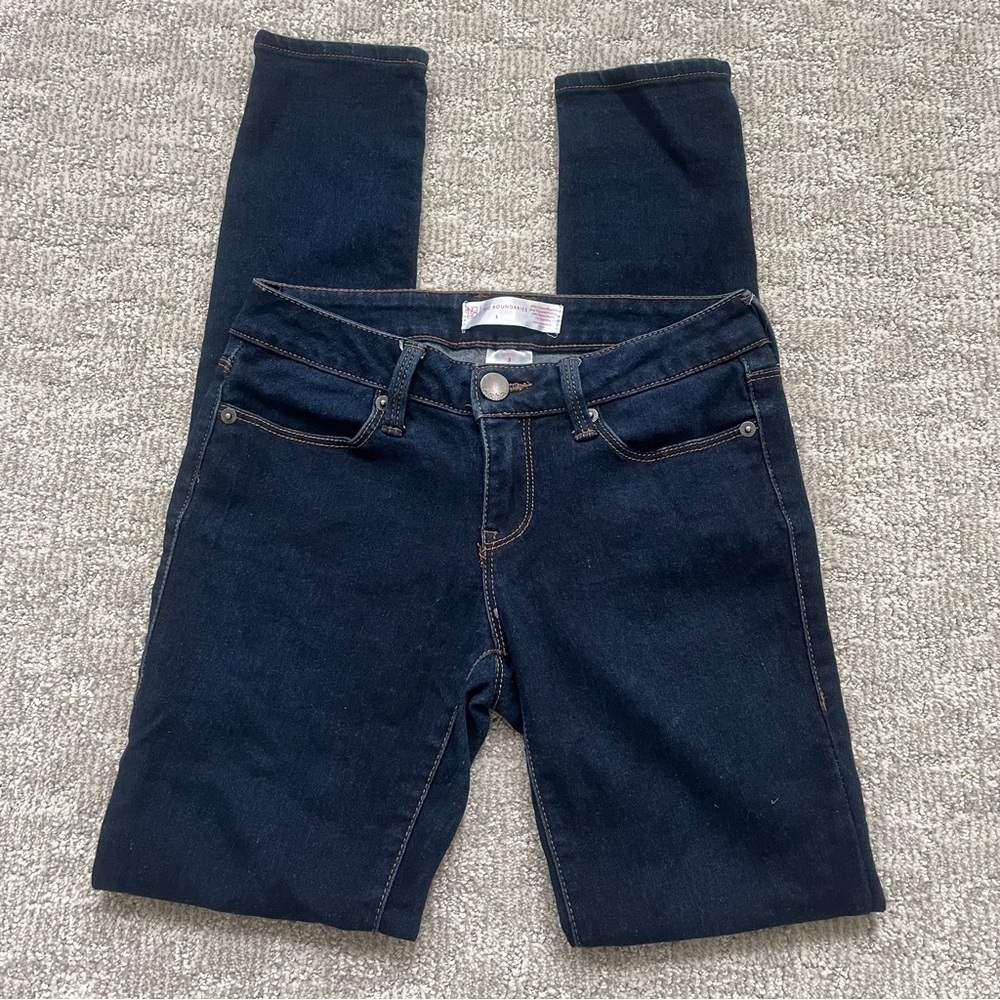 No Boundaries Women's Dark Wash Blue Skinny Jeans Size 3